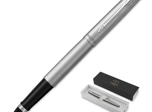 Роллер Parker Jotter Core Stainless Steel цвет чернил черный цвет корпуса стальной (артикул производителя 2089226)